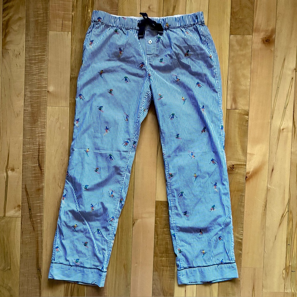 J. Crew Poplin Stripe/Skiers Pajama Pants M - Picture 2 of 7